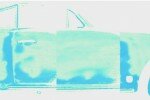 Techno Classica 2016: GTÜ blickt durch den Lack. © spothits/Thermografie-Fahrzeugscanner: Porsche 356 im Erstlack, die dunkelblauen Bereiche zeigen die Verzinnung ab Werk. Foto: Carl Messtechnik/GTÜ